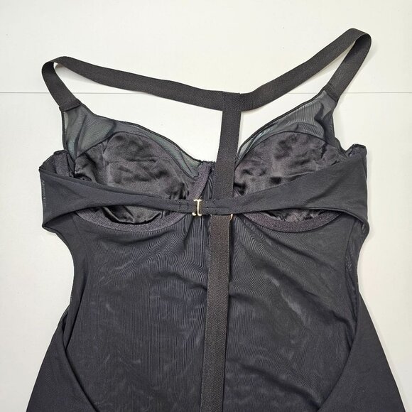 Noe Undergarments Size Small Black Silk Mesh Underwire Bodysuit - Picture 8 of 9